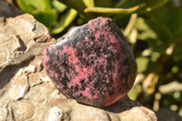 Polished Semi Polished Pink & Black Rhodonite Free Forms  x 5 From Ambindavato, Madagascar - TopRock