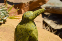 Polished Leopard Stone Penguin Carvings  x 2 From Zimbabwe - TopRock