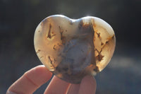 Polished Agate Gemstone Hearts x 4 From Madagascar