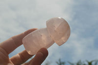 Polished Gemmy Pink Rose Quartz Mushrooms  x 6 From Madagascar - TopRock