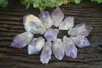 Natural Single Zambian Jacaranda Amethyst Points - Sold per 1.6 kg (24 points per tray) - From Mumbwa, Zambia - TopRock