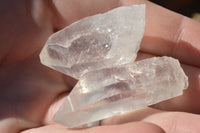 Natural Semi Optic Single Quartz Crystals x 63 From Zambia - TopRock