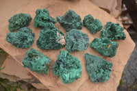 Natural Chatoyant Silky Malachite Specimens  x 12 From Kasompe, Congo - TopRock