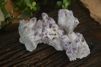 Natural Sugar Amethyst Clusters  x 4 From Solwezi, Zambia