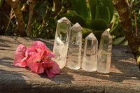 Polished Beautiful Bright Semi Optic Quartz Points  x 12 From Madagascar - TopRock