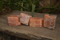 Natural New Sunset Orange Calcite Specimens  x 12 From Spitzkop, Namibia