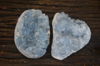 Natural Blue Celestite Crystal Specimens  x 2 From Sakoany, Madagascar - Toprock Gemstones and Minerals 