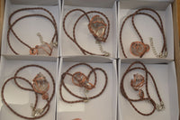 Polished  Copper Wire Wrapped Clear Quartz Pendants  x 6 From Southern Africa