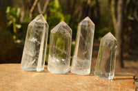 Polished Beautiful Bright Semi Optic Quartz Points  x 12 From Madagascar - TopRock