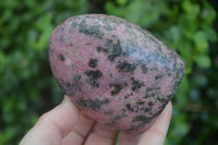 Polished Pink Rhodonite Standing Free Forms x 3 From Madagascar