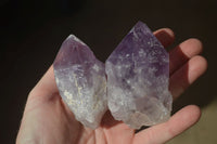 Natural Single Jacaranda Amethyst Crystals x 12 From Mumbwe, Zambia