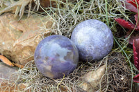 Polished Purple Lepidolite Mica Spheres  x 4 From Madagascar - TopRock