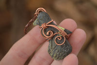 Polished  Copper Wire Wrapped Leopard Stone Eagle Pendants  x 6 From Zimbabwe