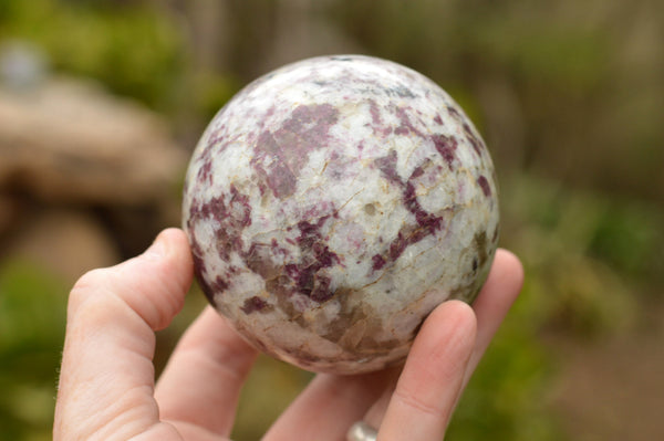 Polished Pink Tourmaline Rubellite Spheres x 2 From Ambatondrazaka, Madagascar - TopRock