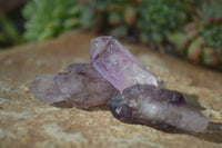 Natural Single Window Amethyst Crystals  x 12 From Chiredzi, Zimbabwe