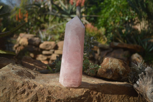 Polished Large Rose Quartz Tower x 1 From Madagascar