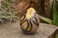 Polished Septaria Dragon's Eggs (Calcite & Aragonite) x 3 From Mahajanga, Madagascar - TopRock