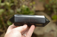 Polished Double Terminated Black Basalt Points  x 3 From Madagascar - TopRock