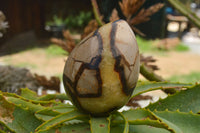 Polished Septaria Dragon's Eggs (Calcite & Aragonite) x 3 From Mahajanga, Madagascar - TopRock