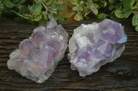 Natural Jacaranda Amethyst Crystal Clusters  x 2 From Mumbwa, Zambia - Toprock Gemstones and Minerals 