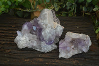 Natural Jacaranda Amethyst Clusters  x 2 From Zambia - Toprock Gemstones and Minerals 