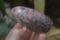 Polished Pink Rhodonite Standing Free Forms x 3 From Madagascar