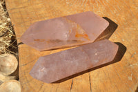 Polished Stunning Double Terminated Gemmy Rose Quartz Points (Various Shades Of Pink) x 6 From Madagascar - TopRock