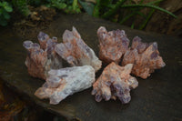 Natural Sugar Amethyst Clusters  x 6 From Zambia - Toprock Gemstones and Minerals 