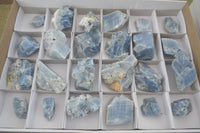 Natural New Sky Blue Calcite Specimens With Spots Of Hematite & Mica  x 24 From Spitzkop, Namibia - Toprock Gemstones and Minerals 