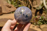 Polished Purple Lepidolite Mica Spheres  x 6 From Madagascar - TopRock