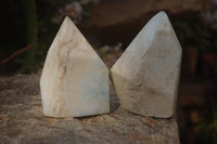 Polished Blue Smithsonite Aragonite Points x 4 From Congo