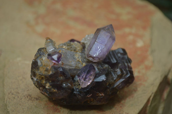 Natural Conglomerate Amethyst Clusters (Man Made) x 6 From Chiredzi, Zimbabwe - TopRock