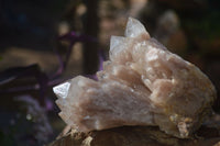 Natural Cascading Smokey Quartz Clusters x 3 From Luena, Congo