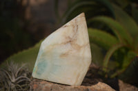 Polished Blue Smithsonite Aragonite Points x 4 From Congo