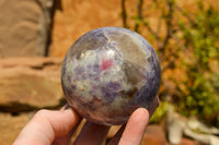 Polished Purple Lepidolite Mica Spheres  x 4 From Madagascar - TopRock