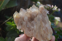 Natural Cascading Smokey Quartz Clusters x 3 From Luena, Congo