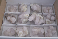 Natural Pale Lilac Spirit Quartz Clusters x 12 From Boekenhouthoek, South Africa