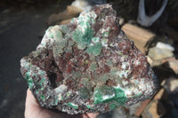 Natural Rare Ball Malachite On Drusy Quartz & Dolomite Matrix  x 1 From Likasi, Congo - Toprock Gemstones and Minerals 