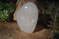 Polished Rock Crystal Quartz Standing Free Forms  x 4 From Madagascar - Toprock Gemstones and Minerals 