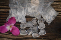 Polished Mini Clear Quartz Hearts  - Sold per 10 pc - From Madagascar - TopRock