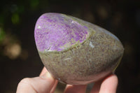 Polished Stichtite & Serpentine Standing Free Forms With Silky Purple Threads  x 4 From Barberton, South Africa - Toprock Gemstones and Minerals 