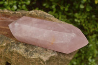 Polished Double Terminated Gemmy Pink Rose Quartz Points x 6 From Madagascar - TopRock