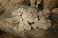 Natural Cascading White Phantom Smokey Quartz Clusters x 6 From Luena, Congo