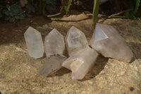 Polished Quartz Crystal Points x 6 From Angola