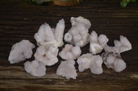 Natural Pale Lilac Spirit Quartz Clusters x 12 From Boekenhouthoek, South Africa