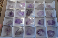 Polished Mini Window Amethyst Points x 20 From Ankazobe, Madagascar