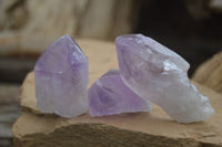 Natural Single Zambian Jacaranda Amethyst Points - Sold per 1.6 kg (24 points per tray) - From Mumbwa, Zambia - TopRock