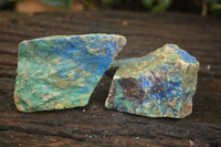 Natural Azurite & Malachite On Dolomite Specimens  x 12 From Kaokoveld, Namibia - Toprock Gemstones and Minerals 