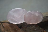 Natural Large Gemmy Pink Rose Quartz Palm Stones  x 12 From Madagascar - Toprock Gemstones and Minerals 