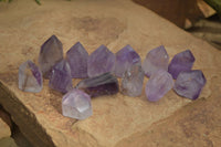 Polished Mini Window Amethyst Points x 20 From Ankazobe, Madagascar